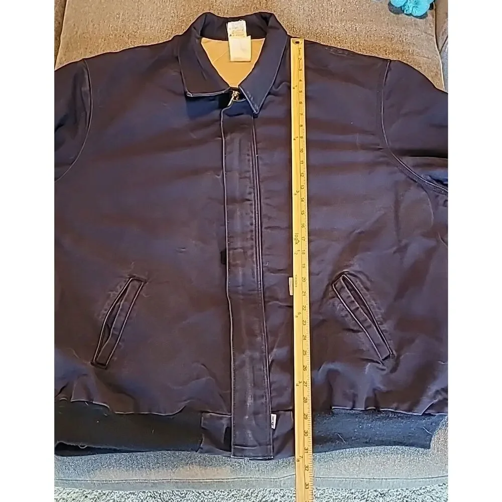 VTG Carhartt Fire Resistant Bomber Jacket 3XL USA Made Workwear